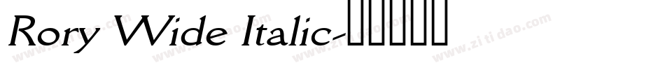 Rory Wide Italic字体转换